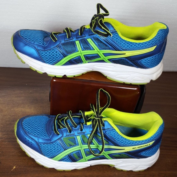 Asics Gel Contend 4 Athletic Running Shoe Womens Size 7 C707N  Blue Green White - Picture 2 of 9